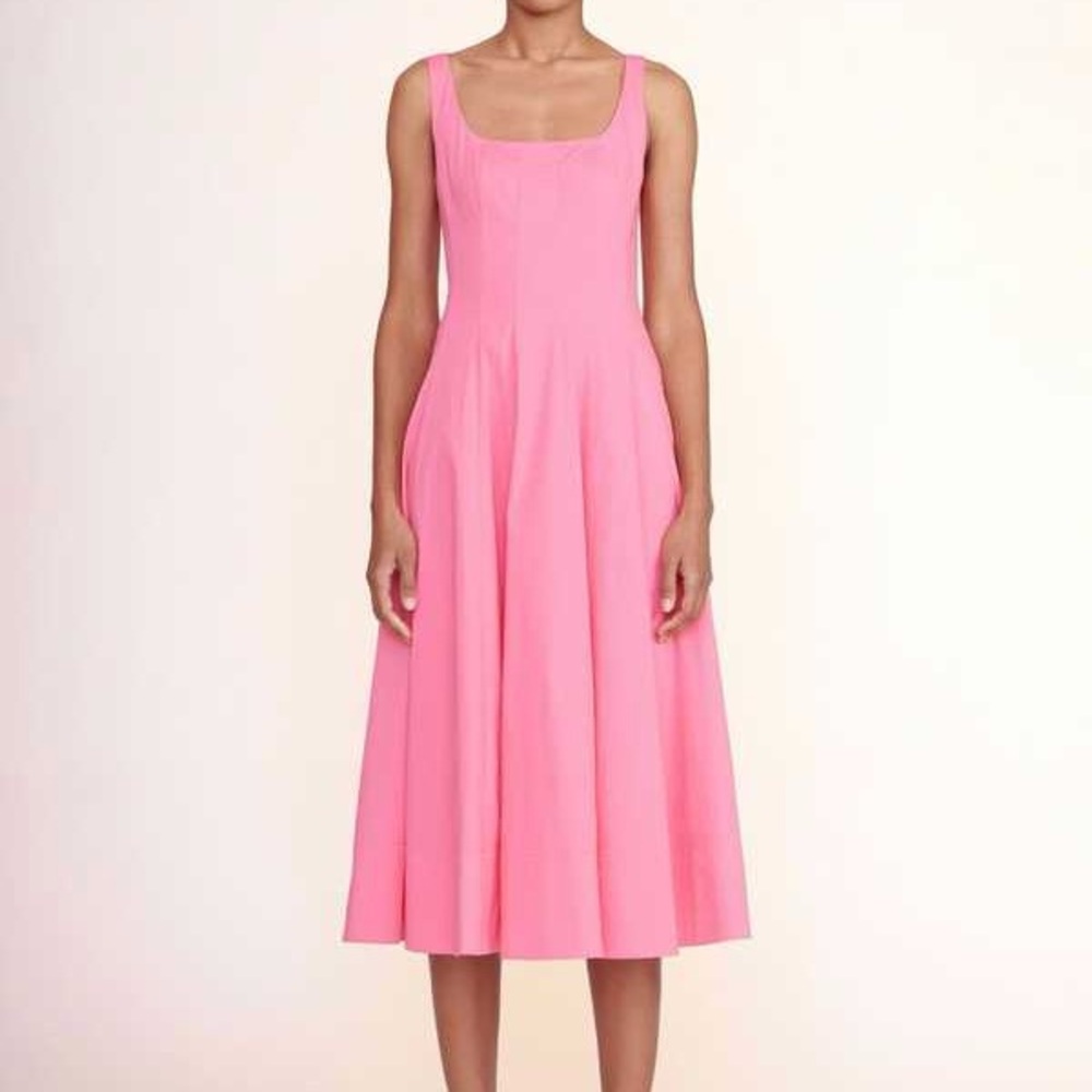 Lauren Ralph Lauren pink linen midi dress
